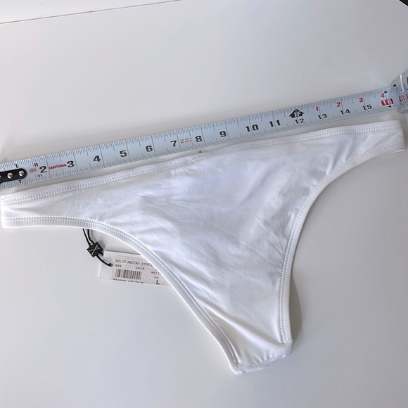 NWT Vitamin A cut out white neutra or Bonita hipster swim bottom skimpy L / 10 - Picture 5 of 11